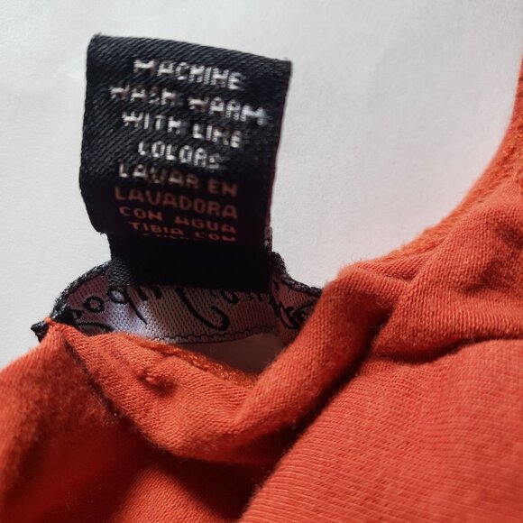 Vintage Y2K Body Central Orange Sleeveless Top Womens S Retro Summer Festival - Picture 5 of 6